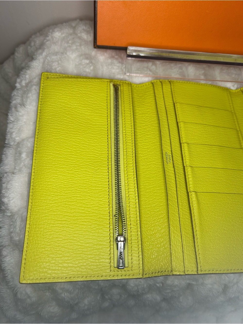 Hermès Bearn Soufflet Chèvre Mysore Leather palladium-plated Hardware - Picture 11 of 15